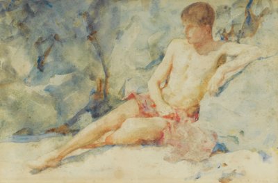 Boy Against Rock by Henry Scott Tuke